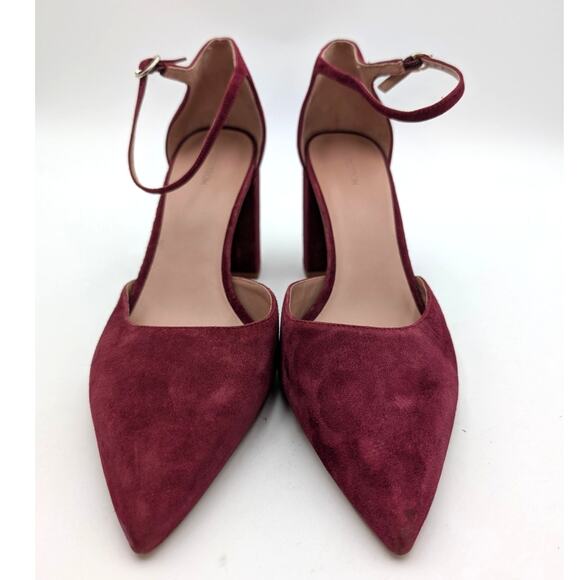 Nordstrom Paola Ankle Strap Pointed Toe Pump Women's Red Size US12M EU42.5 - Picture 2 of 15